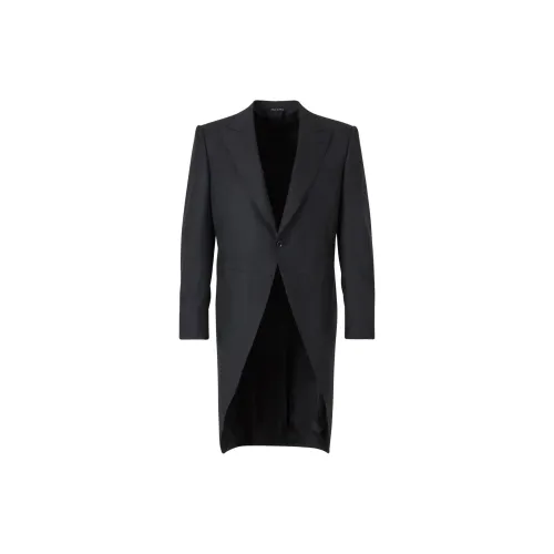 Canali Черное Мужское Пальто