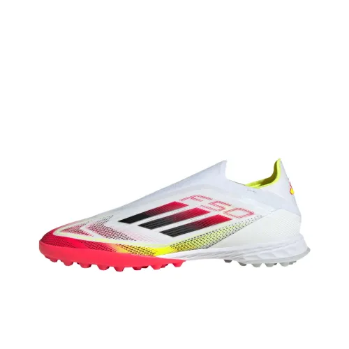 Adidas F50 PRO TF Шипы Противоскользящие Устойчивые к истиранию Футбольные бутсы Унисекс Белый Красный
