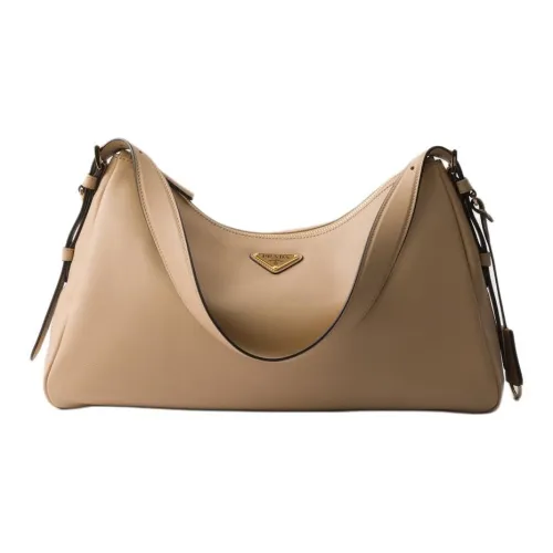 PRADA Aimee Телячья кожа Сумка на плечо Женская Песочного цвета