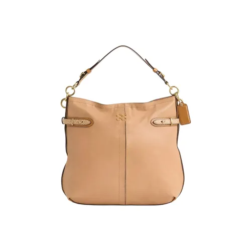 COACH Hobo кожаная сумка через плечо большая женская CAMEL