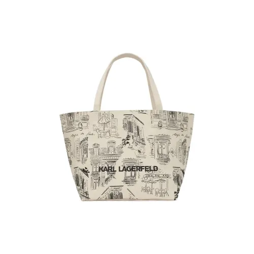 KARL LAGERFELD Jorge Parra Коллаборация Хлопок Тоут Сумка Сумка для покупок Сумка Мужская Белая