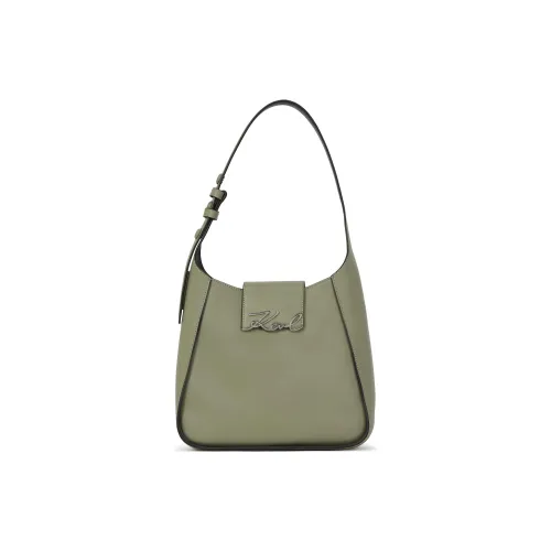 KARL LAGERFELD K SIGNATURE Кожа Плечевая сумка Женская Оливково-зеленая