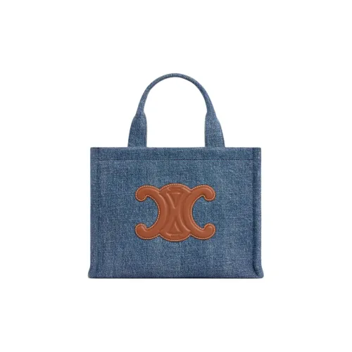 CELINE Cabas Thais Denim Одно Плечо Сумка Маленькая Женская Джинсовая Синий