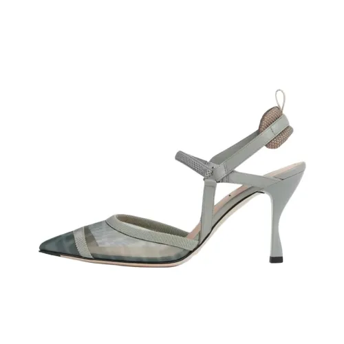 FENDI Colibrì Lite Узкий каблук Высокие каблуки 8,5 см Женские Зеленый