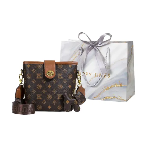 Miss Angel ПУ (полиуретан) Сумка через плечо Женская Коричневый Абрикос