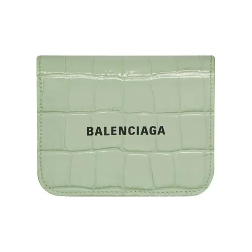Balenciaga Cash Телячья кожа Держатель для карт Монетница Женская Светло-зеленый