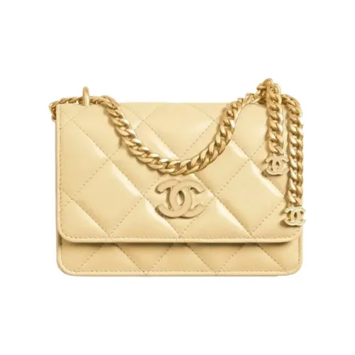 CHANEL WOC Lambskin Сумка через плечо Клатч Женский Цыплячий желтый Желтый