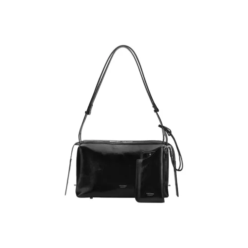 Tanita West Коровья кожа Тоут Сумка Сумка через плечо Средняя Женская Черная