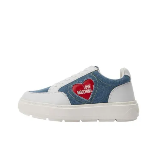 LOVE MOSCHINO Смелый LOVE Low Топ Повседневная обувь Женская Синяя Белая