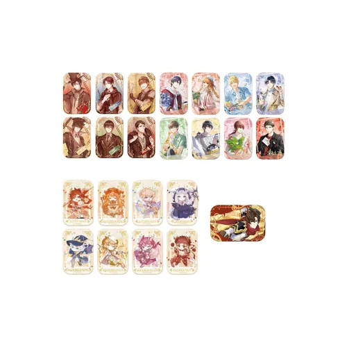 Gu Niang x Read Goodies Аватар короля Блестящий розовый Коллекция Золотая фольга Квадрат Е Сю Значок Значки