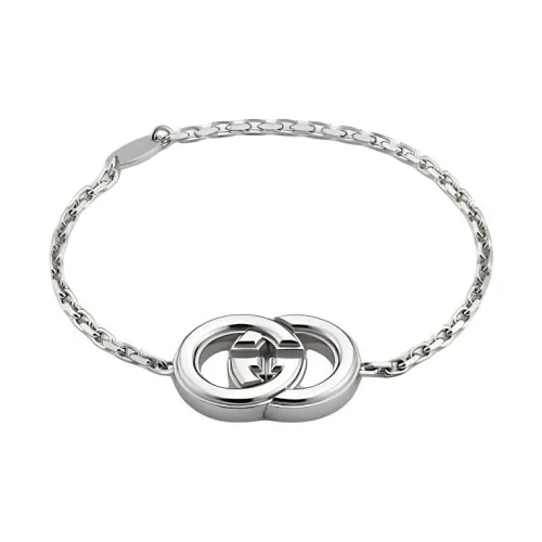GUCCI Браслеты из латани Унисекс Серебряный