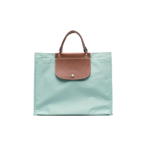 LONGCHAMP Телячья кожа Сумка Большая Женская Аква Зеленая