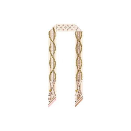 LOUIS VUITTON Шелковые шарфы Женские Светлый Умбра