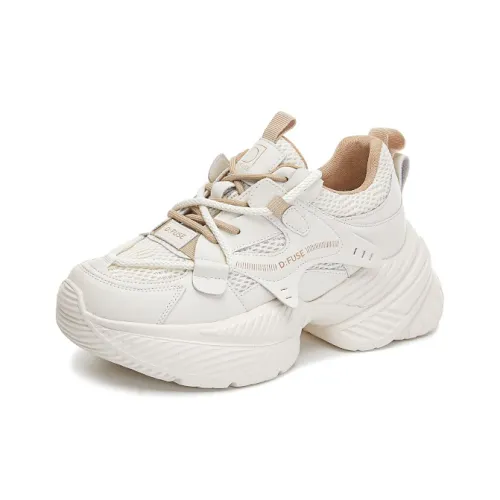 D Fuse SCANDINAVIA Низкий Топ Кроссовки с Толстой Подошвой Женские Бежево-Абрикосовые