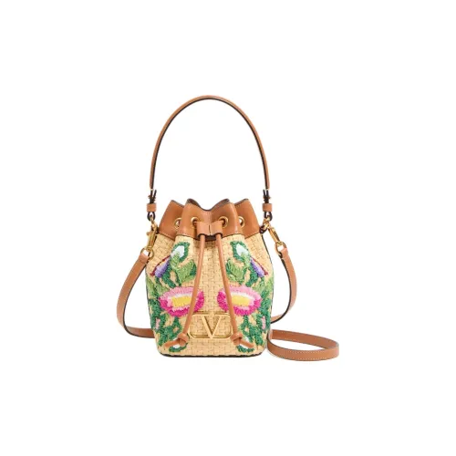 Valentino Raffia Сумка на одно плечо Мини Женская Camel Многоцветная