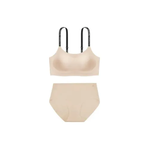 Victoria's Secret Набор нижнего белья для женщин цвет шампанское