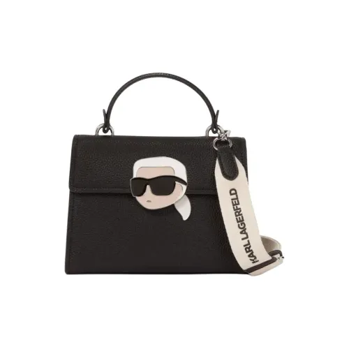 Karl Lagerfeld Экологичный Переработанный ПУ (полиуретан) Плечевая сумка Женская Черная