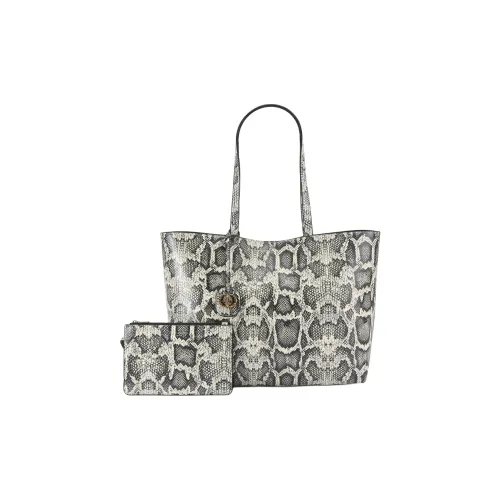 Kurt Geiger London Змеиный принт кожа тоут сумка сумка для покупок сумка через плечо женская кость серый