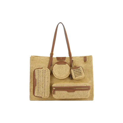 Anya Hindmarch Рафия Тоут Сумка Сумка для покупок Сумка через плечо Женская Естественный цвет