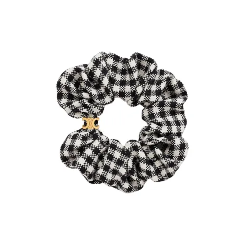 CELINE Шерсть Резинки для волос с спиралью Женские Черный Белый