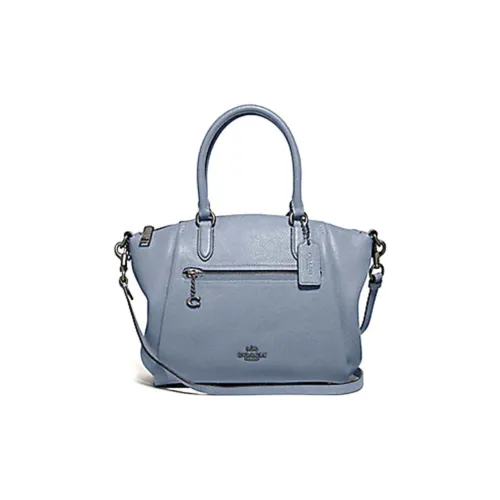 COACH Elise Личий Зернистая Кожа Коровья Кожа Пельменная Сумка Сумка через плечо Средняя Женская Серый Синий