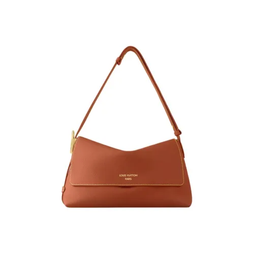 LOUIS VUITTON Low Key Коровья кожа Сумка на плечо Стандартная Мужская Коньяк