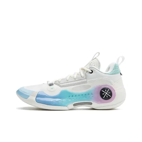 LINING Wade's Way 10 Low Баскетбольные кроссовки Низкий топ Белый Синий Унисекс