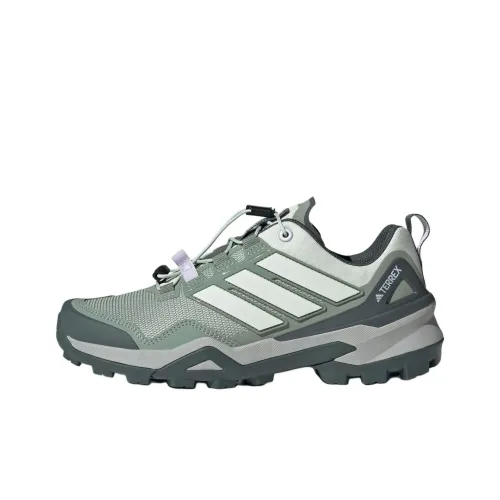 adidas Terrex Skychaser Slip Resistant Abrasion Resistant Низкие Кроссовки для Беговых Пути Женские Зеленый Белый