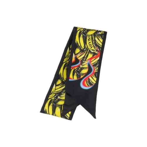 PRADA Шелковые шарфы Женские Черный