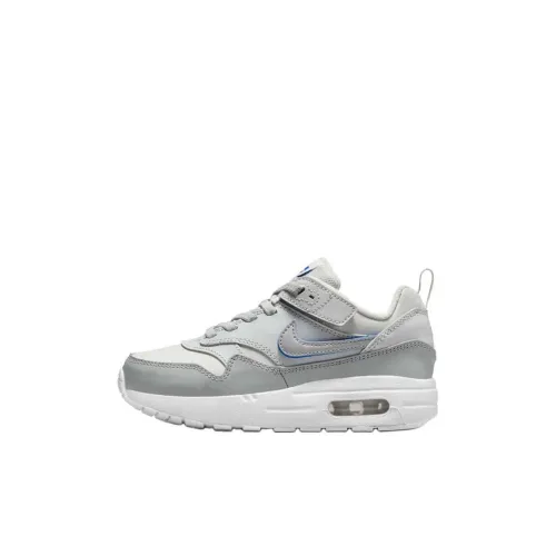 Nike Air Max 1EasyOn Устойчивый к истиранию Низкий Топ KIDS Лайфстайл Обувь Серый Детский Возраст 3-7 лет