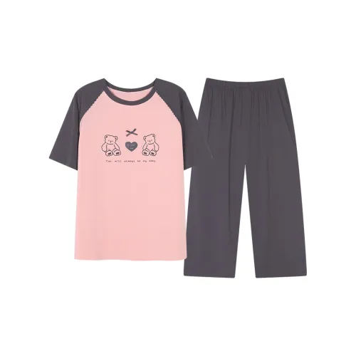 WANANNI Пижамный комплект женский розовый серый