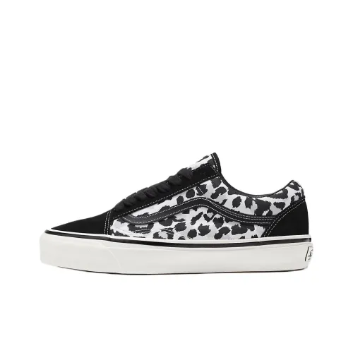 Vans Premium Old Skool Устойчивые к истиранию Низкие Кроссовки для скейтбординга Унисекс Черный Белый