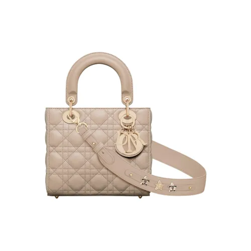 DIOR Lady Dior My ABCDior Овчина Сумка Lady Dior Сумка через плечо Сумка Маленькая Женская Тауповая