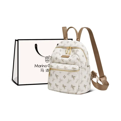 MARINO ORLANDI Рюкзак из синтетической кожи большой женский цвет экрю