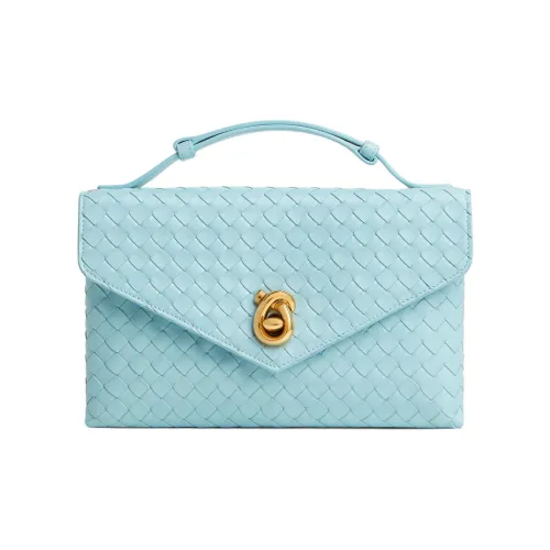 Bottega Veneta КNOT Lambskin One Shoulder Bag Women's Sky Blue