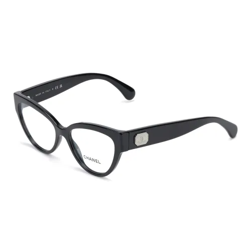 CHANEL Ацетат Оправа для очков "Кошачий глаз" Женская Черная