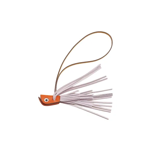 HERMES Эпсомская кожа Bag Charm Сумка Аксессуар Женские Оранжевый Светло-фиолетовый Солнце Синий