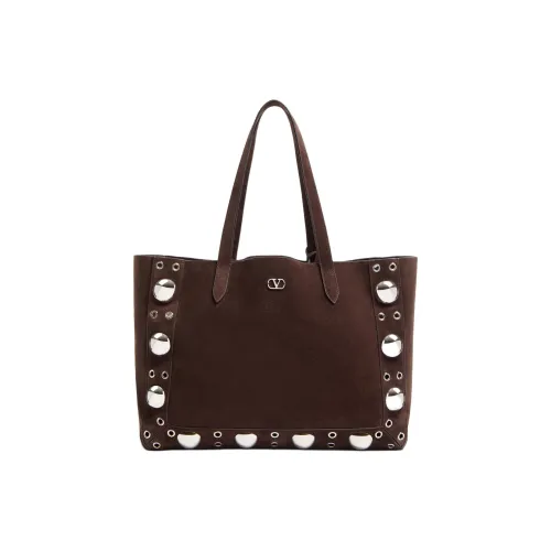 Valentino Замша Тоут Сумка Сумка для покупок Сумка на плечо Женская Темно-коричневая