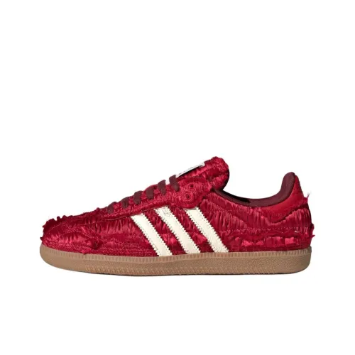 Caroline Hu x Adidas Originals SAMBA OG Устойчивые к истиранию низкие скейтборд-кроссовки унисекс красного цвета