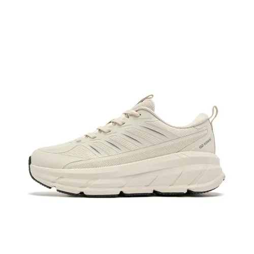 QIAODAN Амортизация Дышащий И Прочный Дизайн Низкий Топ Спринт Беговые кроссовки Женские Сырой денимовый