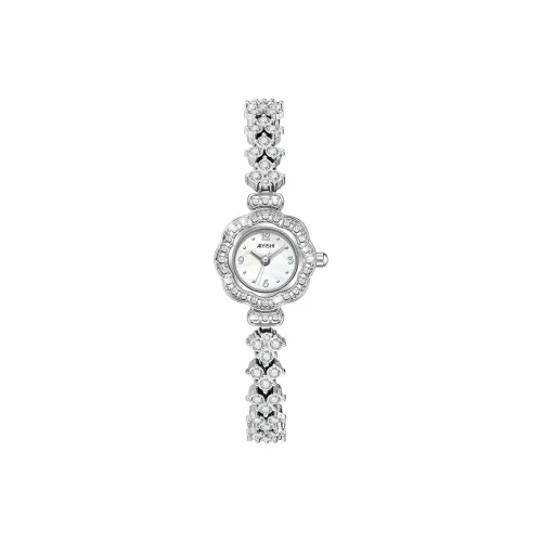 AIYISHI Blossom Series Кварцевый механизм Сплав Ремешок Часы Женские Белый Циферблат