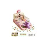 Розовая игровая машина для бильярда с подсчетом очков - 40 шаров - работает на батарейках - версия [Подарочная коробка в комплекте]