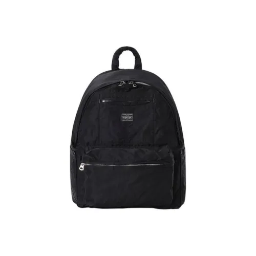 PORTER Нейлон Хлопковая саржа Рюкзак Мужской Черный