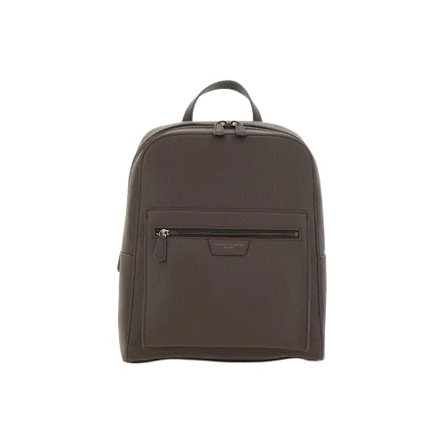 GIANNI CHIARINI Leather Backpack Men's Dark Brown
