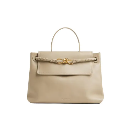 Bottega Veneta Телячья кожа Тоут Сумка Сумка для покупок Сумка через плечо Сумка среднего размера Женская Бежевая