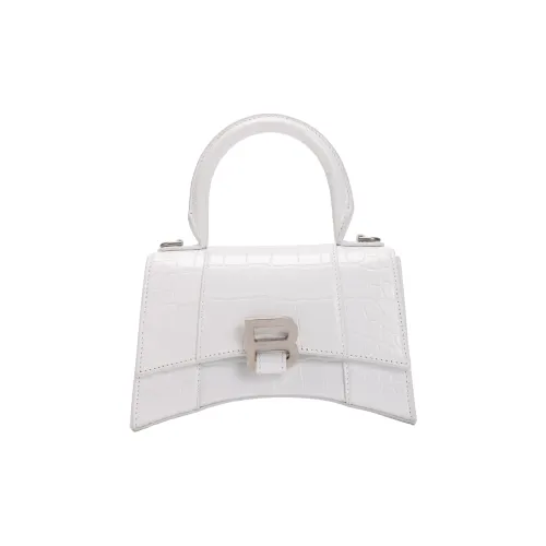 Balenciaga HOURGLASS Телячья кожа Сумка через плечо Сумка Экстра маленькая Женская Белая