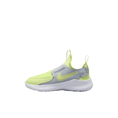 Nike Flex Runner 3 Дышащий Низкий Топ Kids Lifestyle Shoes Светло-лимонный цвет Желтый Детский
