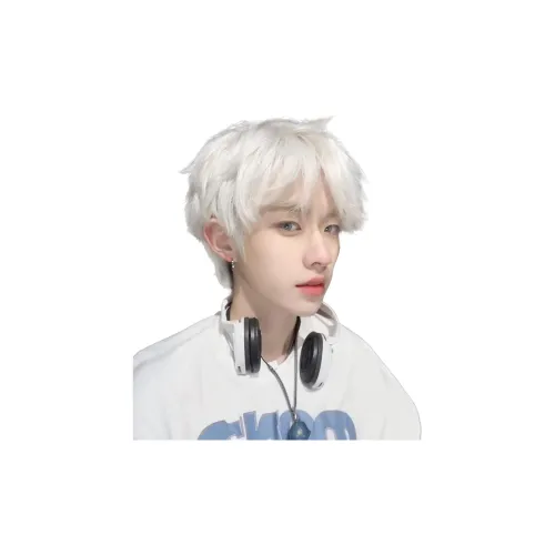 UMIFFA Белая Перука для Мужчин с Короткими Волосами Японский стиль Молодежный COS UNIVERSAL Аниме