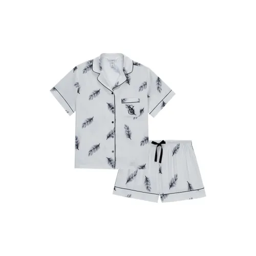 Victoria's Secret Pajama Комплект Женский Светло-Серый Перо
