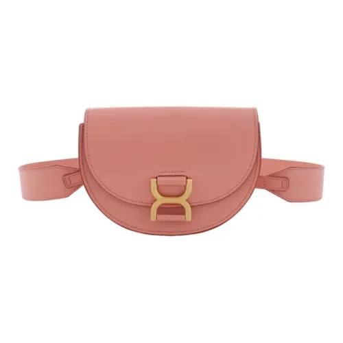 Chloe Marcie Телячья кожа Сумка через плечо Мини Женская Розовая